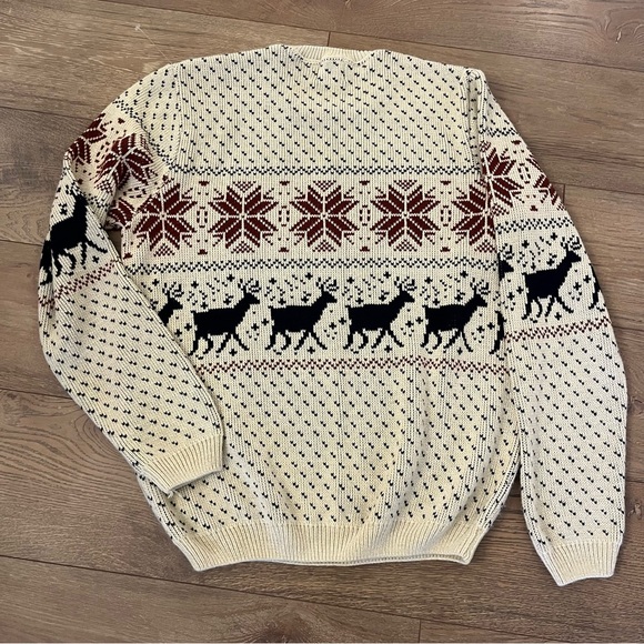 TOPMAN Mans Christmas Snowflake Jumper Sweater , Size L , Made in UK ! Unisex ๐ - Picture 2 of 8